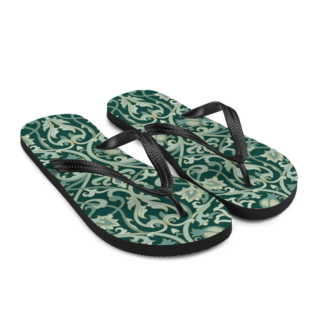 Valantomode | Women's Garden Lattice Flip-Flops Cushioned Summer Sandals