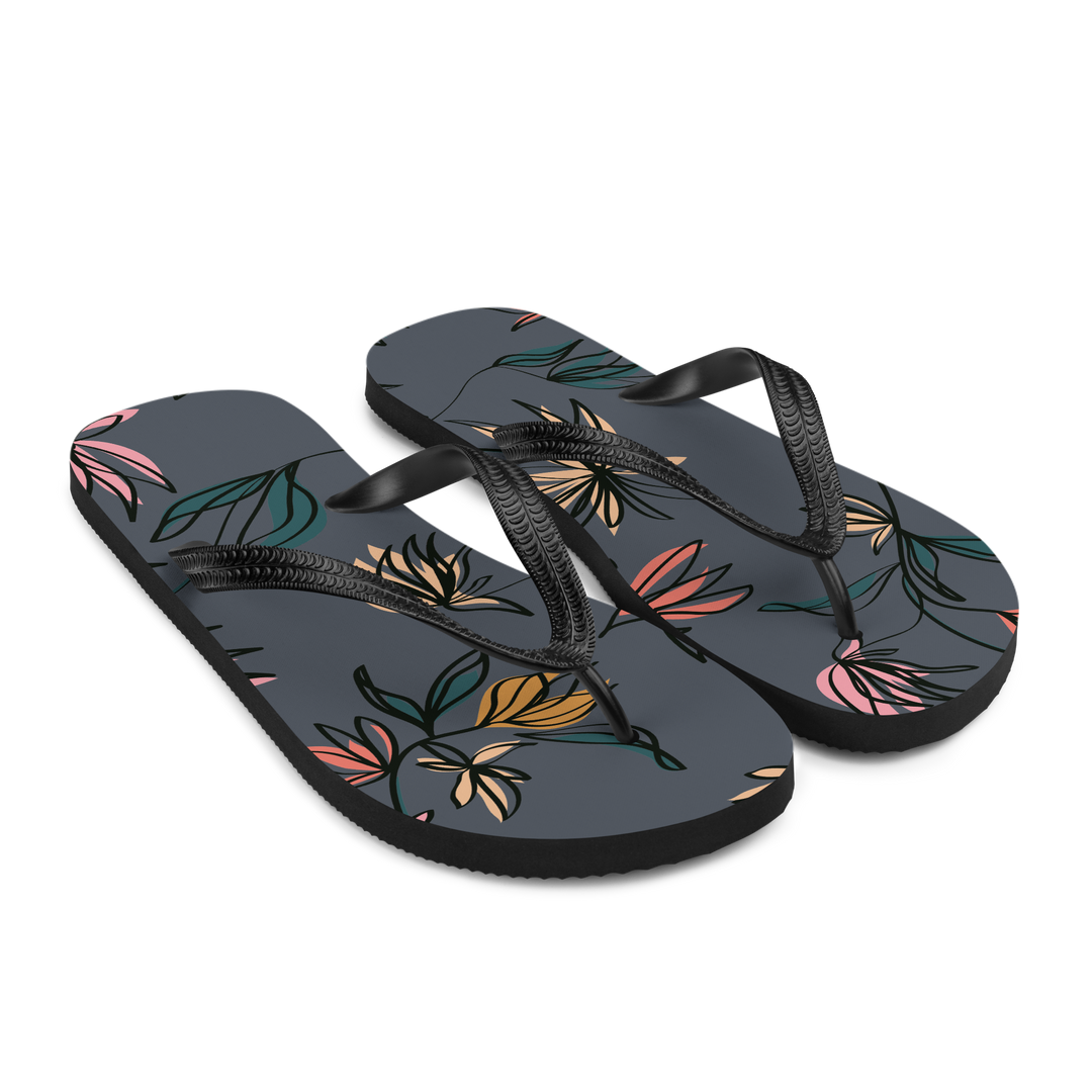 Valantomode | Women's Mystic Petals Floral Flip-Flops Comfy Sandals