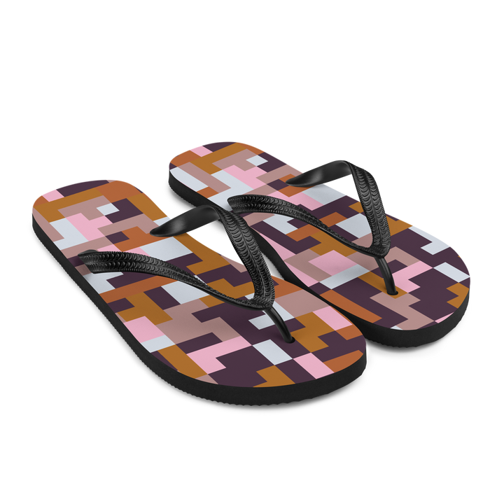 Valantomode | Women's Retro Mosaic Beach Flip-Flop Sandals