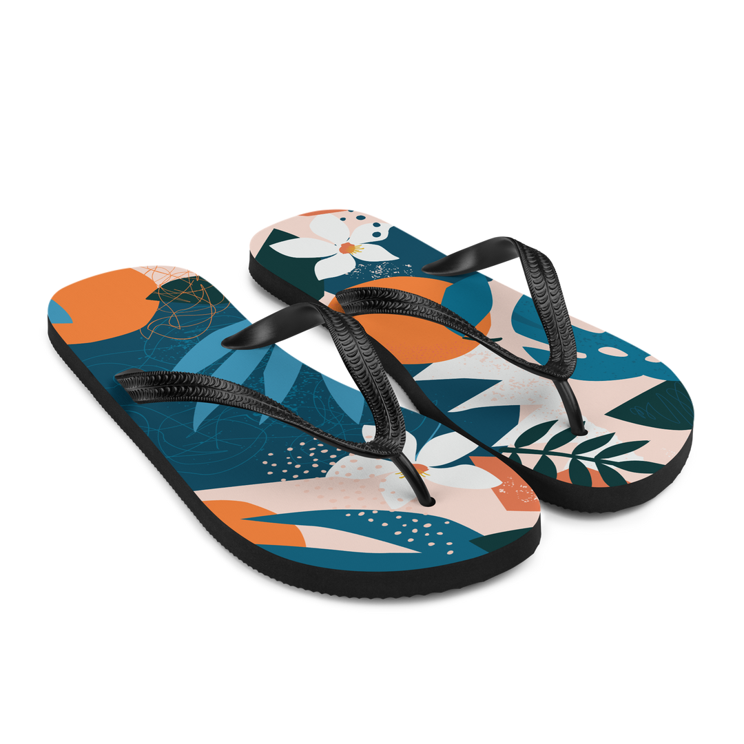 Valantomode | Women's Tropical Citrus Beach Flip-Flops