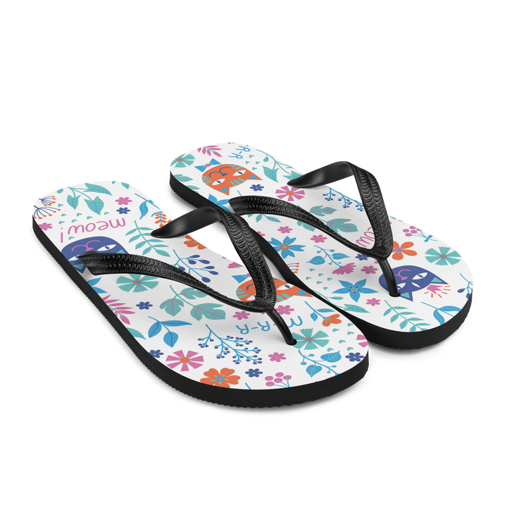 Valantomode | Women's Kitten Flip-Flops — Cute Garden Summer Sandals