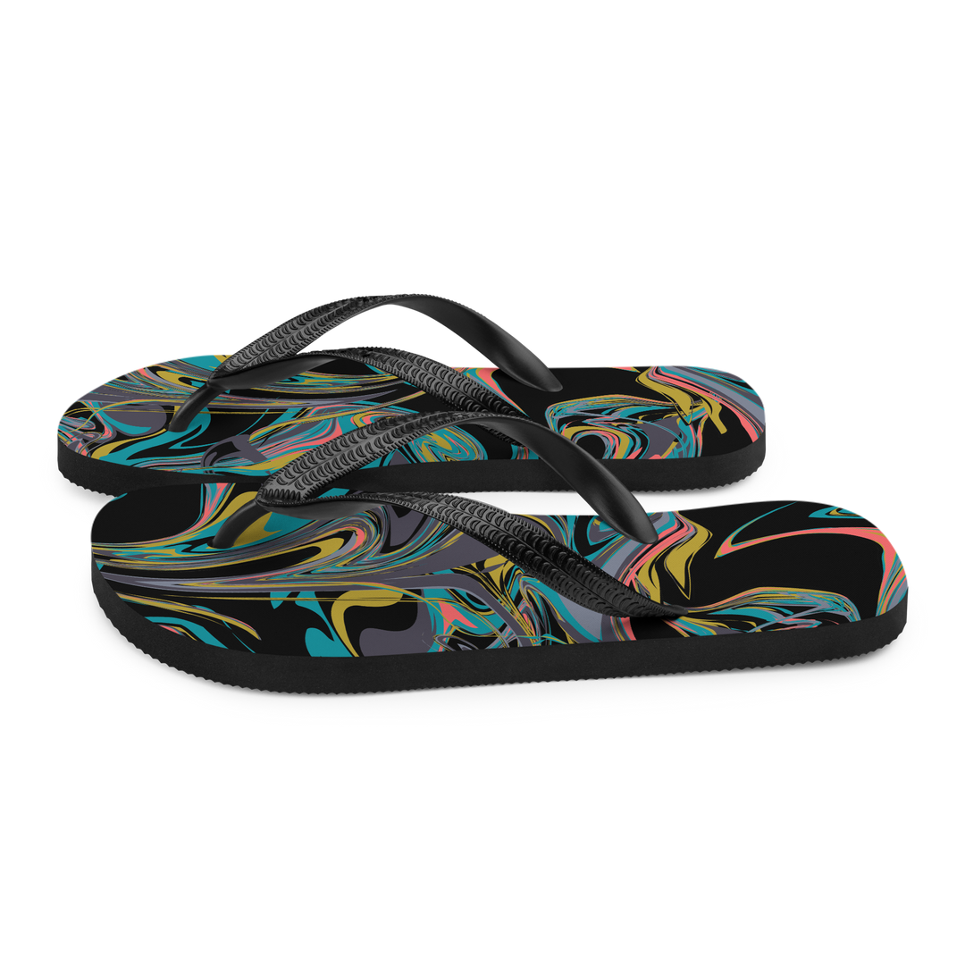 Valantomode | Women's Electric Swirl Beach Flip-Flops
