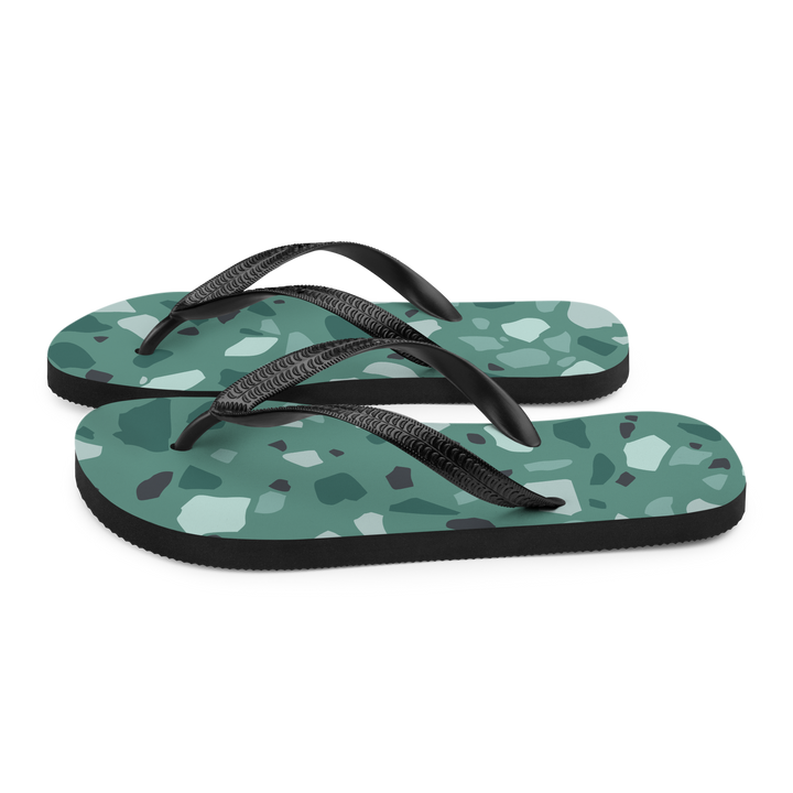 Valantomode | Women's Forest Green Pebble Flip-Flops - Comfort Sandals