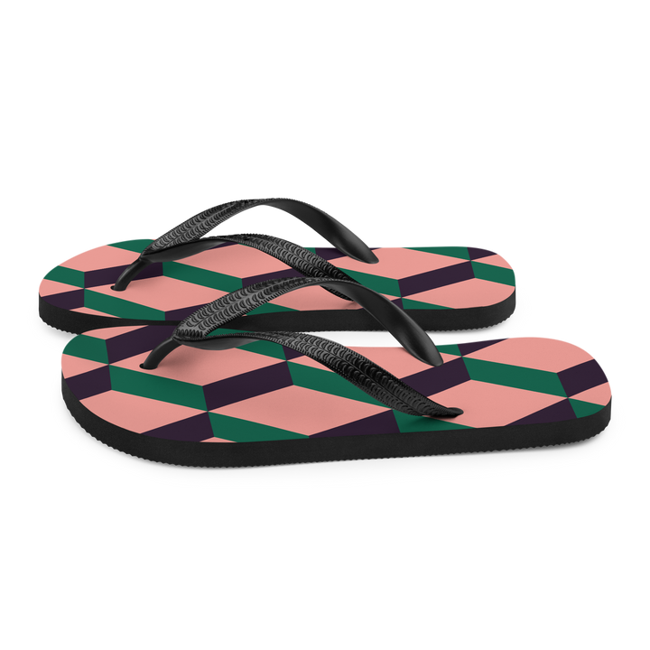 Valantomode | Women's Geometric Flip-Flops - Beach Comfort Sandals