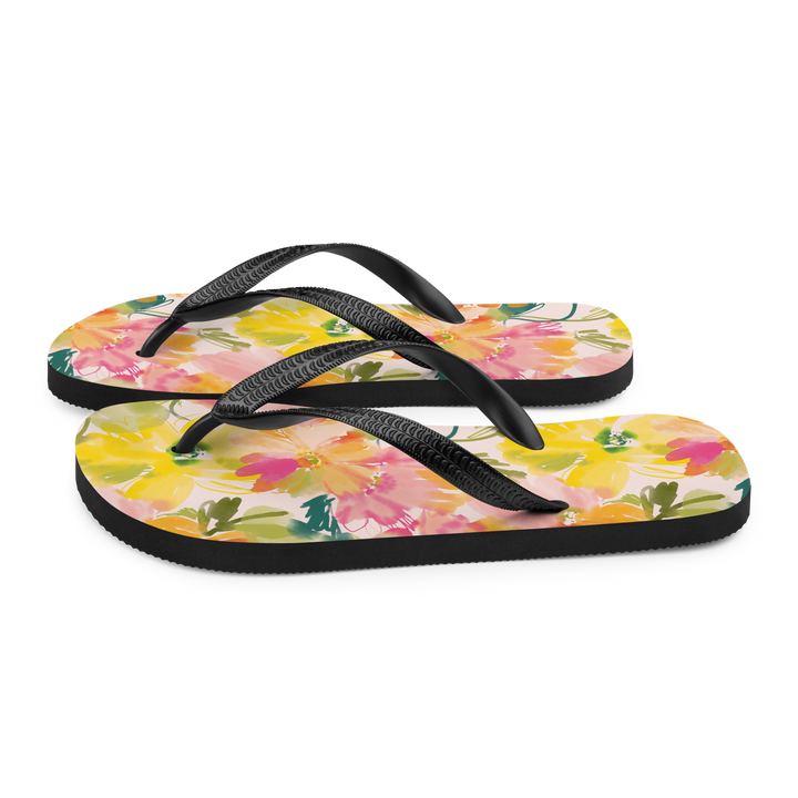 Valantomode | Women's Blossom Joy Floral Beach Flip-Flops