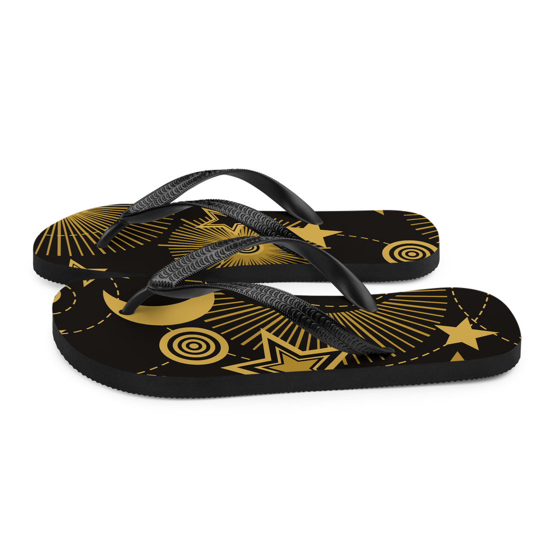 Valantomode | Women's Starlight Eclipse Metallic Flip-Flops