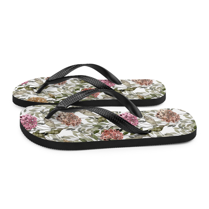 Valantomode | Women's Floral Flip-Flops - Cushioned Beach Sandals