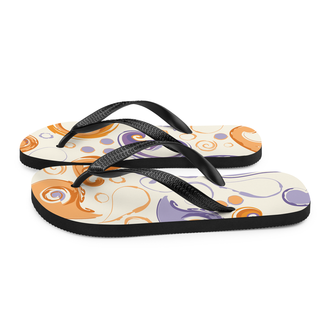 Valantomode | Women's Sunset Swirl Comfort Beach Flip-Flops