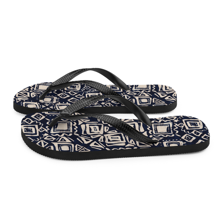Valantomode | Women's Flip-Flops: Midnight Mosaic Beach Sandals