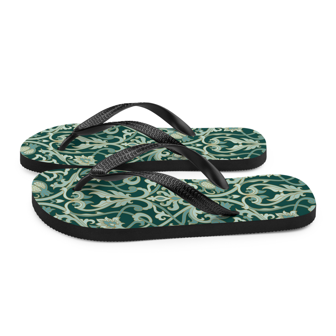 Valantomode | Women's Garden Lattice Flip-Flops Cushioned Summer Sandals