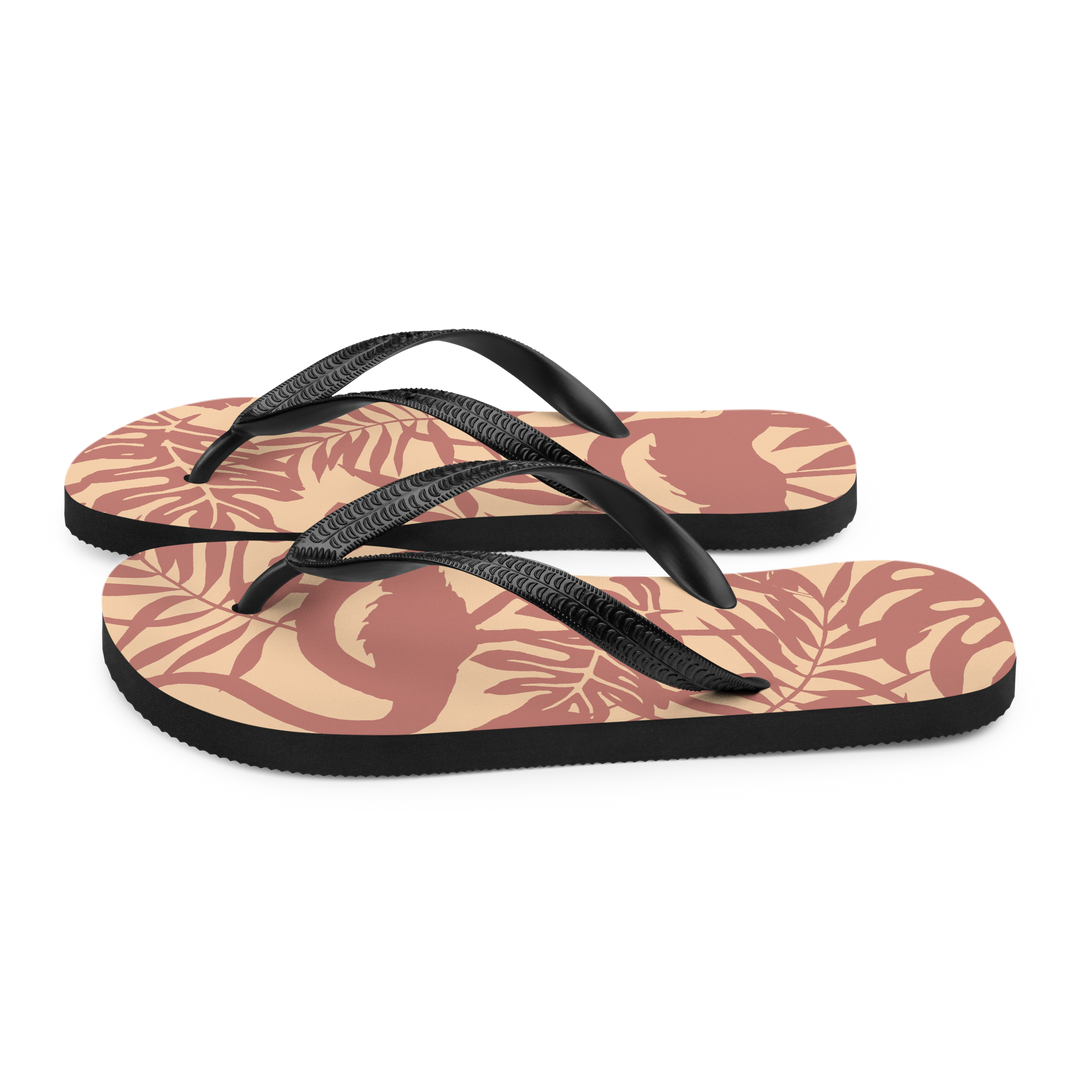 Valantomode | Women's Blush Tropic Flip-Flops - Comfortable Beach Sandals