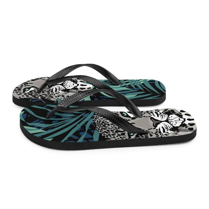 Valantomode | Women's Jungle Print Flip-Flops - Beach Sandals