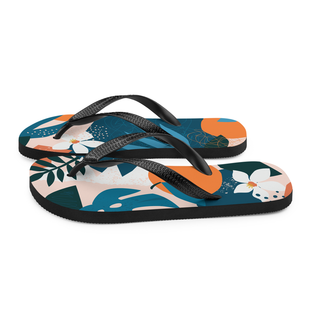 Valantomode | Women's Tropical Citrus Beach Flip-Flops
