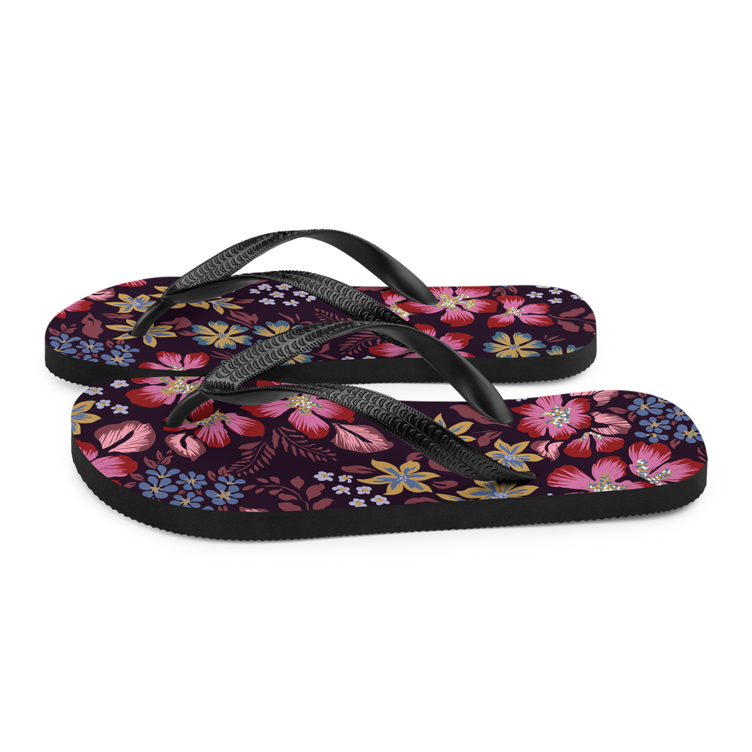 Valantomode | Women's Floral Garden Flip-Flops - Summer Sandals