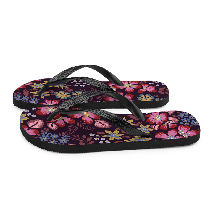 Valantomode | Women's Floral Garden Flip-Flops - Summer Sandals
