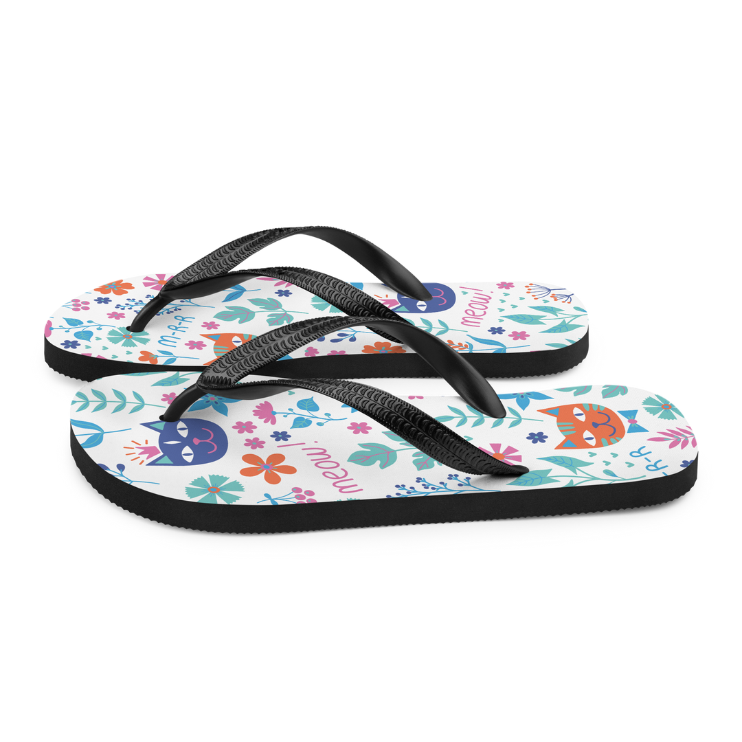 Valantomode | Women's Kitten Flip-Flops — Cute Garden Summer Sandals