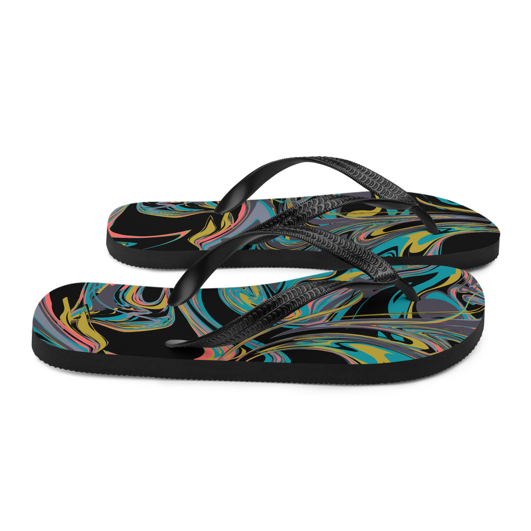 Valantomode | Women's Electric Swirl Beach Flip-Flops