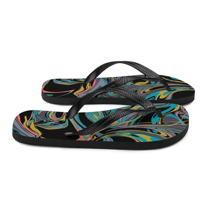 Valantomode | Women's Electric Swirl Beach Flip-Flops