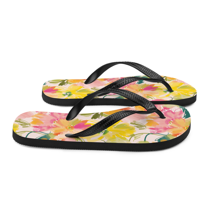 Valantomode | Women's Blossom Joy Floral Beach Flip-Flops