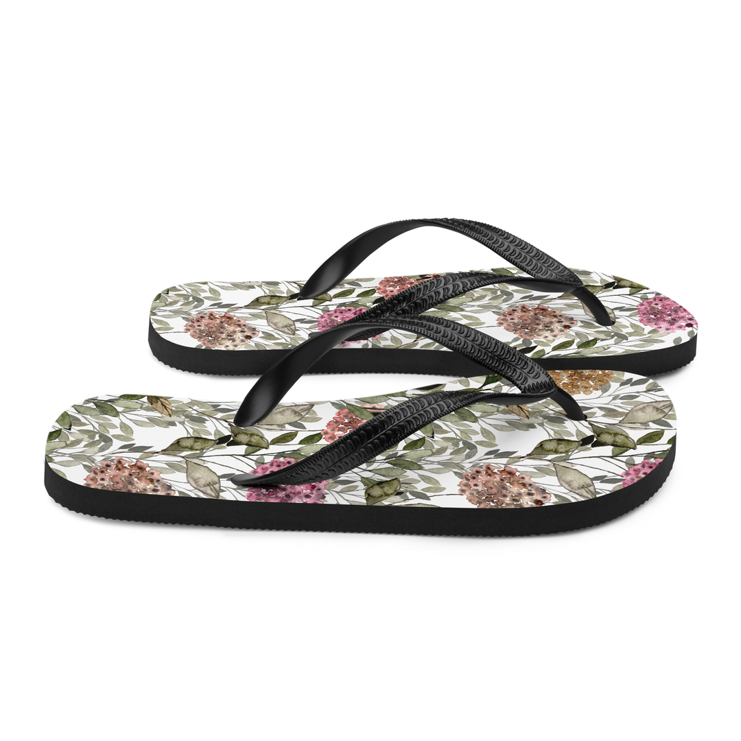 Valantomode | Women's Floral Flip-Flops - Cushioned Beach Sandals