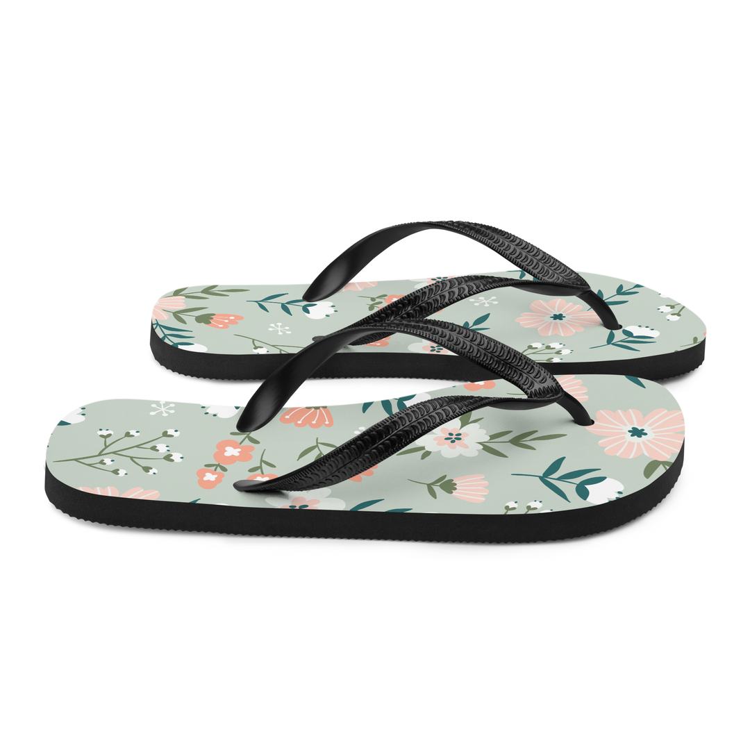 Valantomode | Women's Garden Floral Flip-Flops - Cushioned Comfort