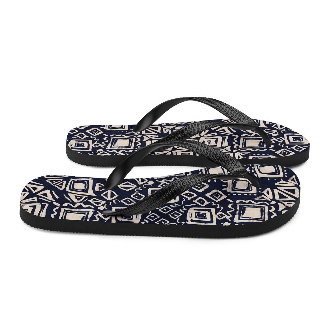 Valantomode | Women's Flip-Flops: Midnight Mosaic Beach Sandals