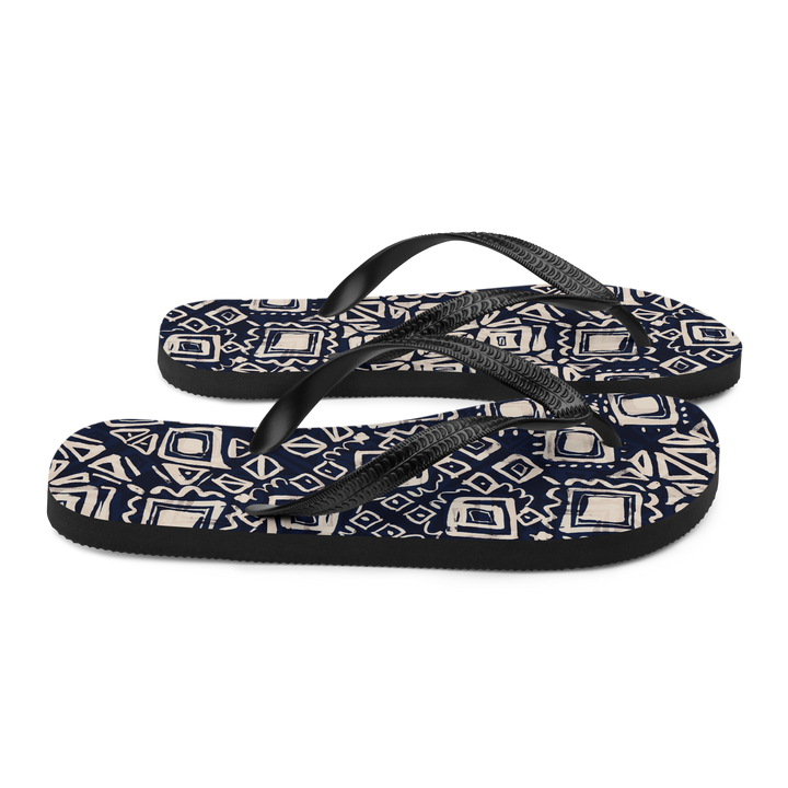 Valantomode | Women's Flip-Flops: Midnight Mosaic Beach Sandals