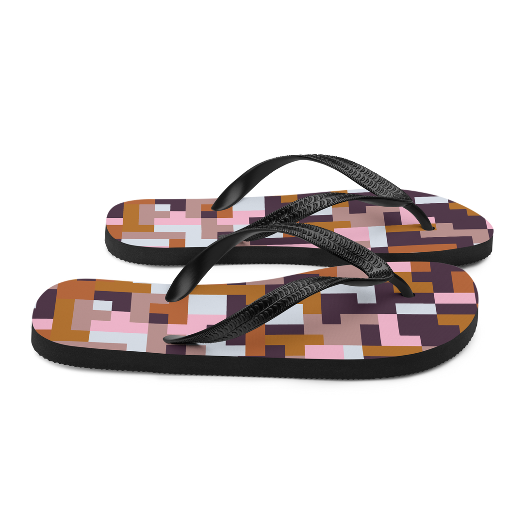 Valantomode | Women's Retro Mosaic Beach Flip-Flop Sandals