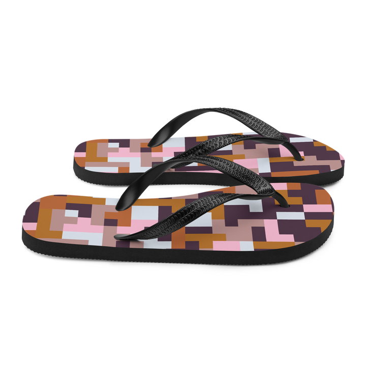 Valantomode | Women's Retro Mosaic Beach Flip-Flop Sandals