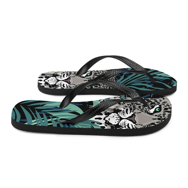 Valantomode | Women's Jungle Print Flip-Flops - Beach Sandals