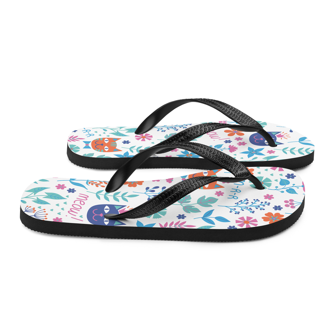 Valantomode | Women's Kitten Flip-Flops — Cute Garden Summer Sandals