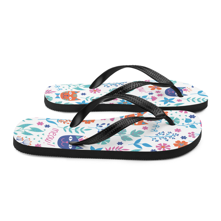 Valantomode | Women's Kitten Flip-Flops — Cute Garden Summer Sandals