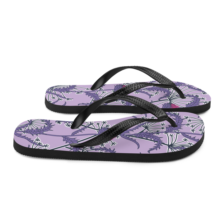 Valantomode | Women's Floral Flip-Flops - Thistle Bloom Sandals