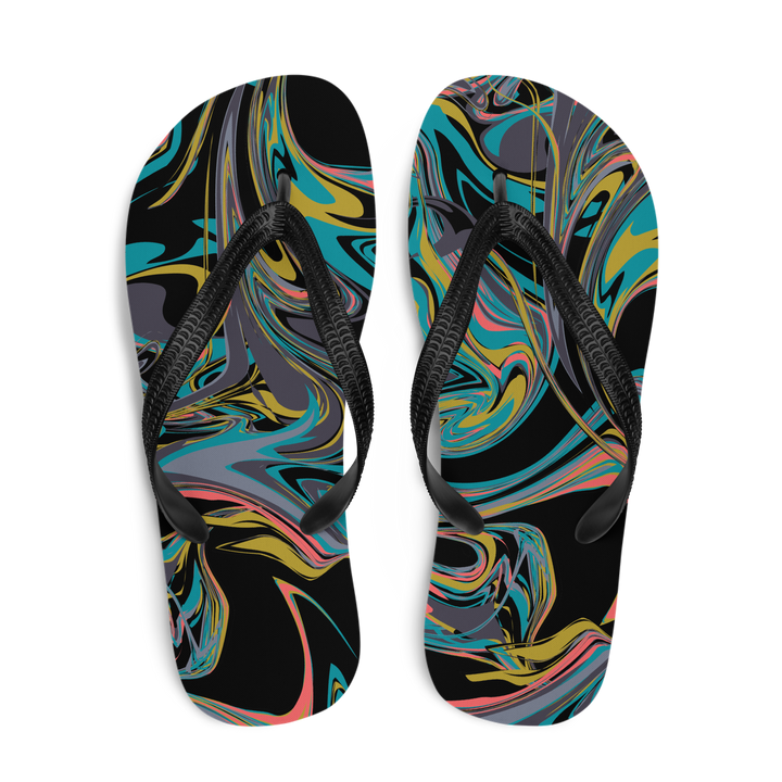 Valantomode | Women's Electric Swirl Beach Flip-Flops
