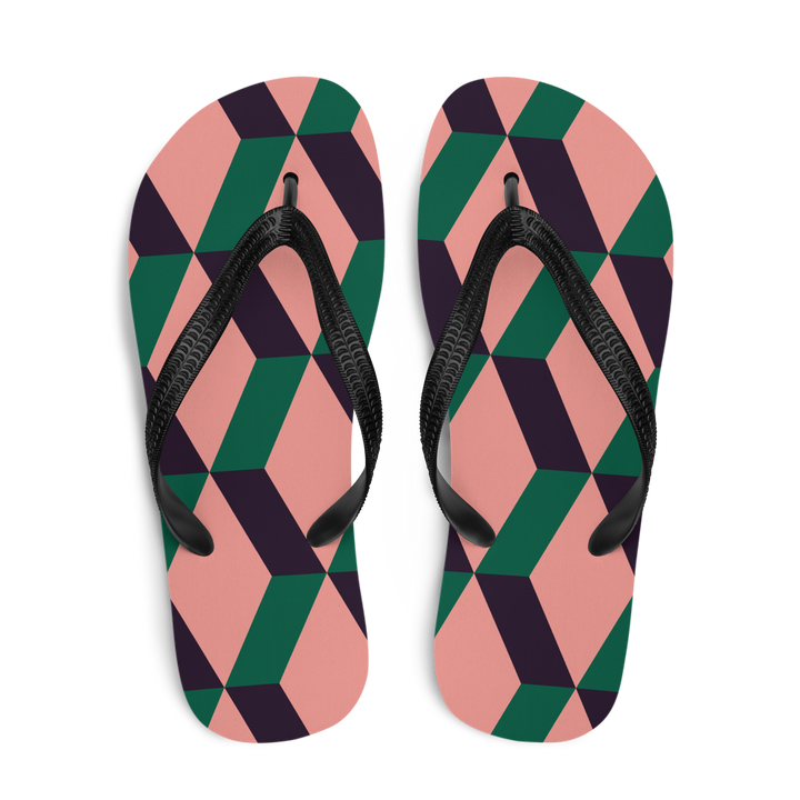 Valantomode | Women's Geometric Flip-Flops - Beach Comfort Sandals