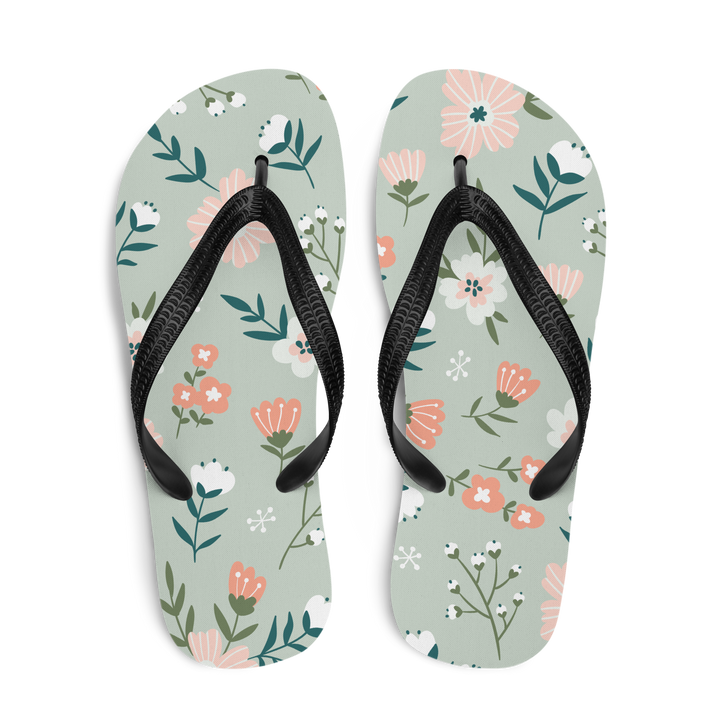 Valantomode | Women's Garden Floral Flip-Flops - Cushioned Comfort