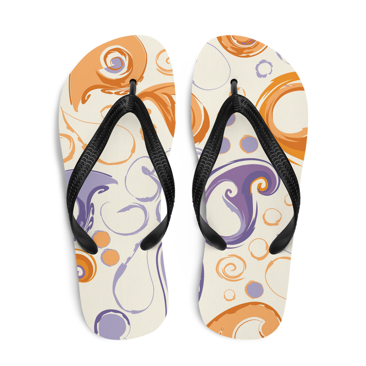 Valantomode | Women's Sunset Swirl Comfort Beach Flip-Flops