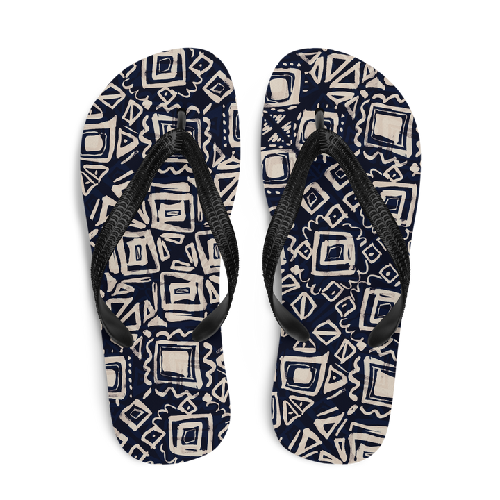 Valantomode | Women's Flip-Flops: Midnight Mosaic Beach Sandals