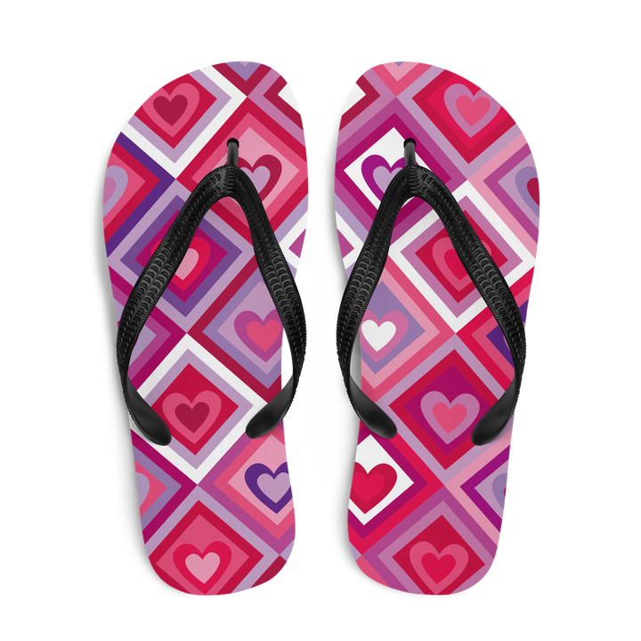 Valantomode | Women's Heart-Print Beach Flip-Flops