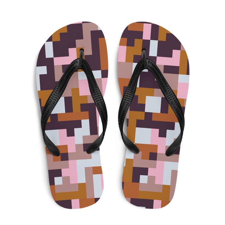 Valantomode | Women's Retro Mosaic Beach Flip-Flop Sandals