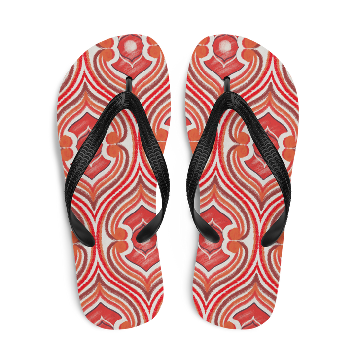 Valantomode | Women's Fiesta Flame Flip-Flops - Beach Sandals