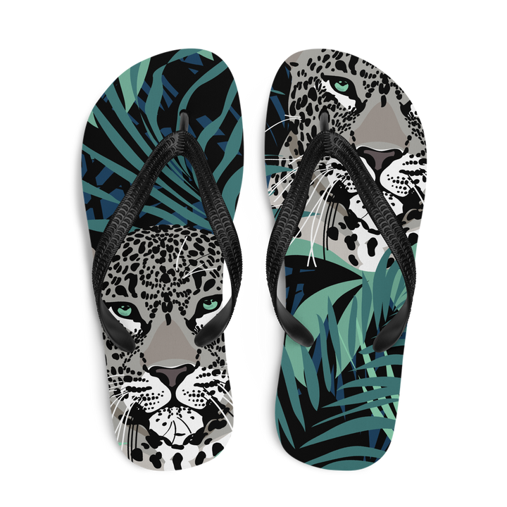 Valantomode | Women's Jungle Print Flip-Flops - Beach Sandals