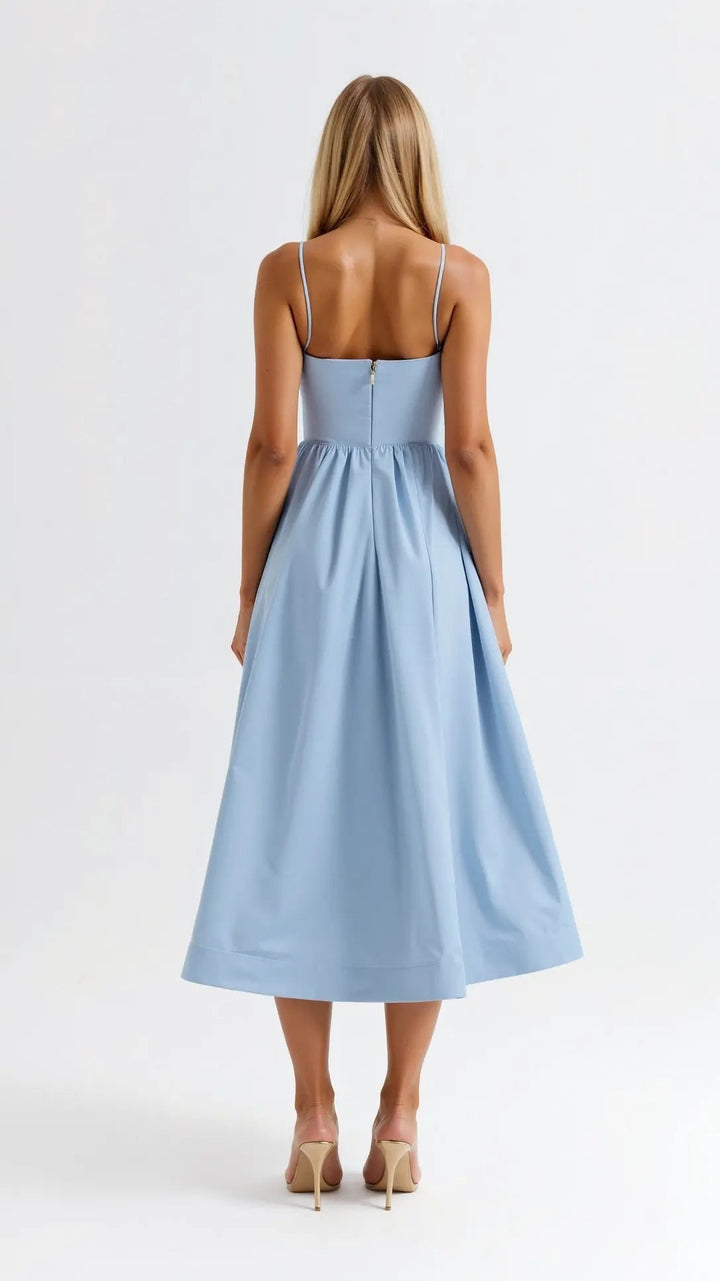 Valantomode | Flowy Midi Dress for Effortless Summer Style