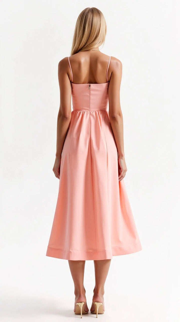 Valantomode | Flowy Midi Dress for Effortless Summer Style