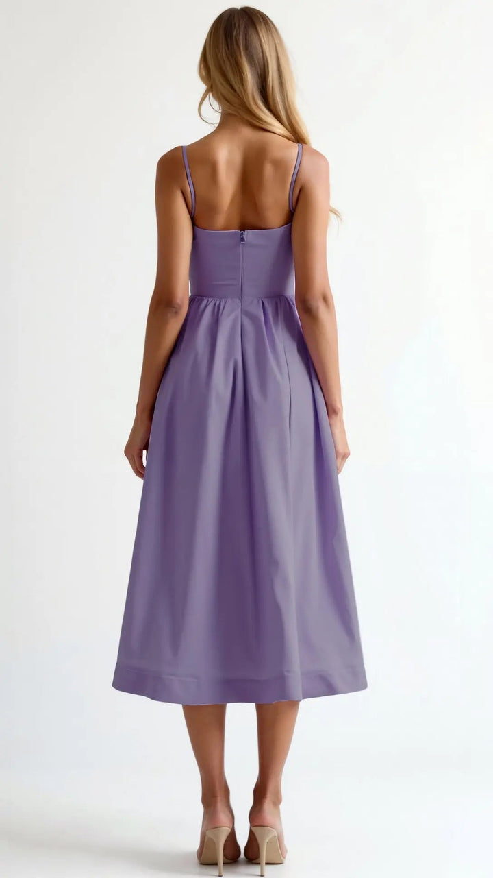 Valantomode | Flowy Midi Dress for Effortless Summer Style