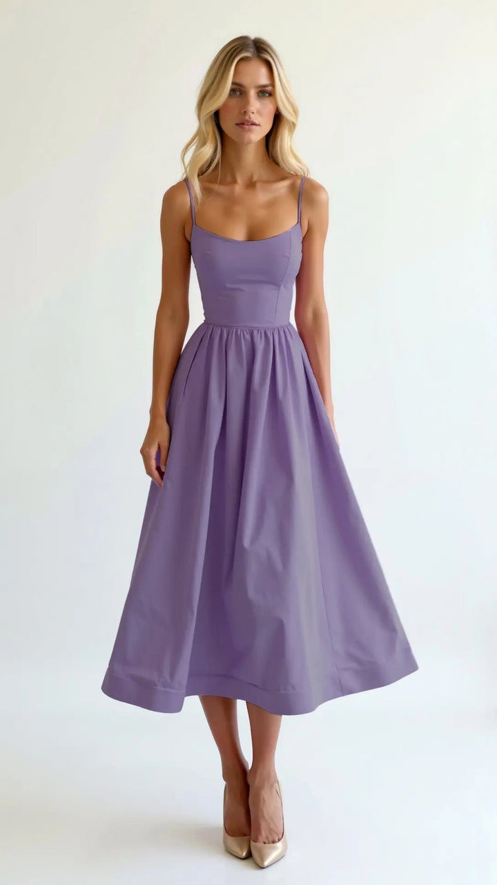 Valantomode | Flowy Midi Dress for Effortless Summer Style