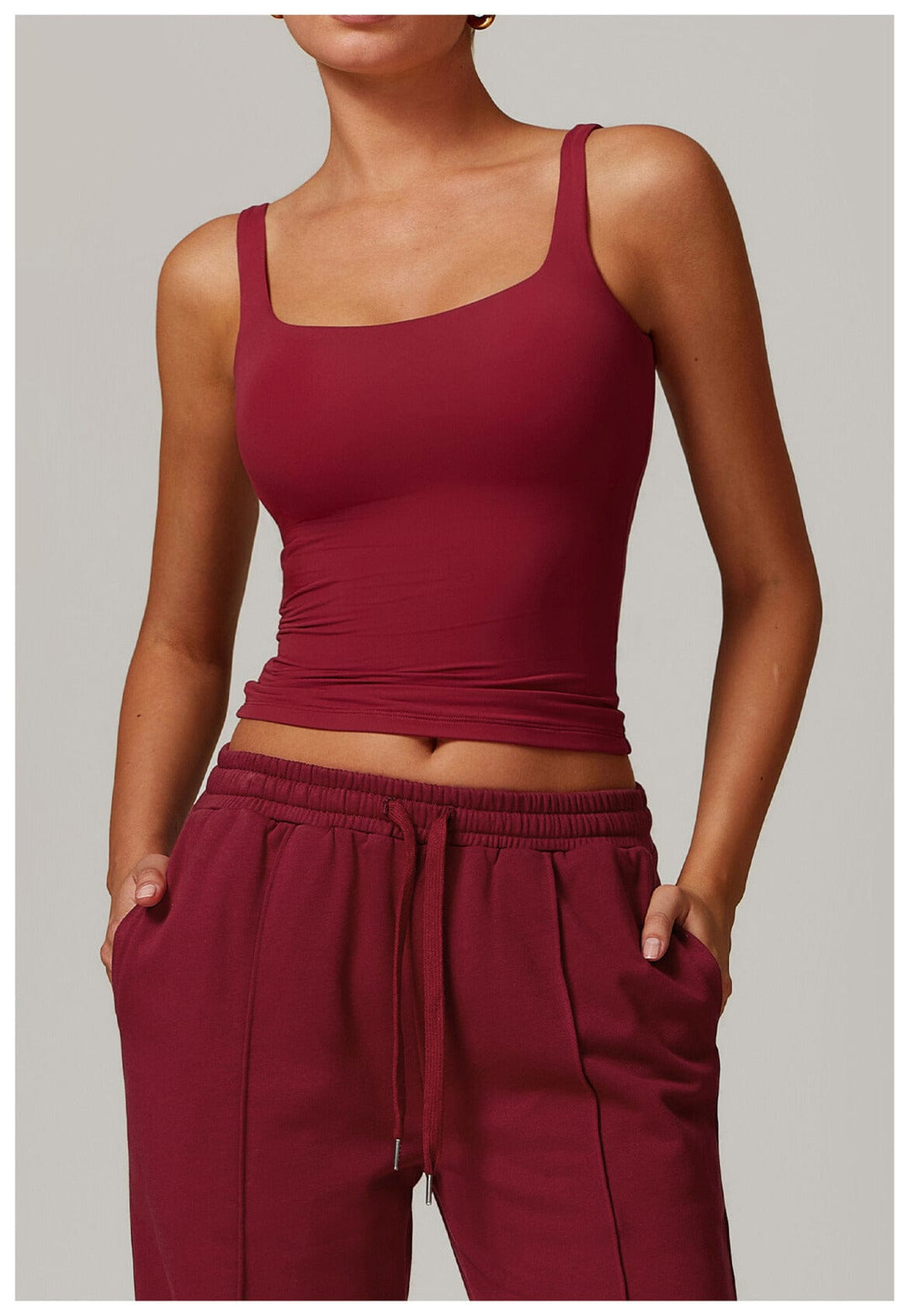 Valantomode | Lightweight Seamless Square Neck Tank Top for Women - Shaping Camisole Ideal for Layering and Daily Wear