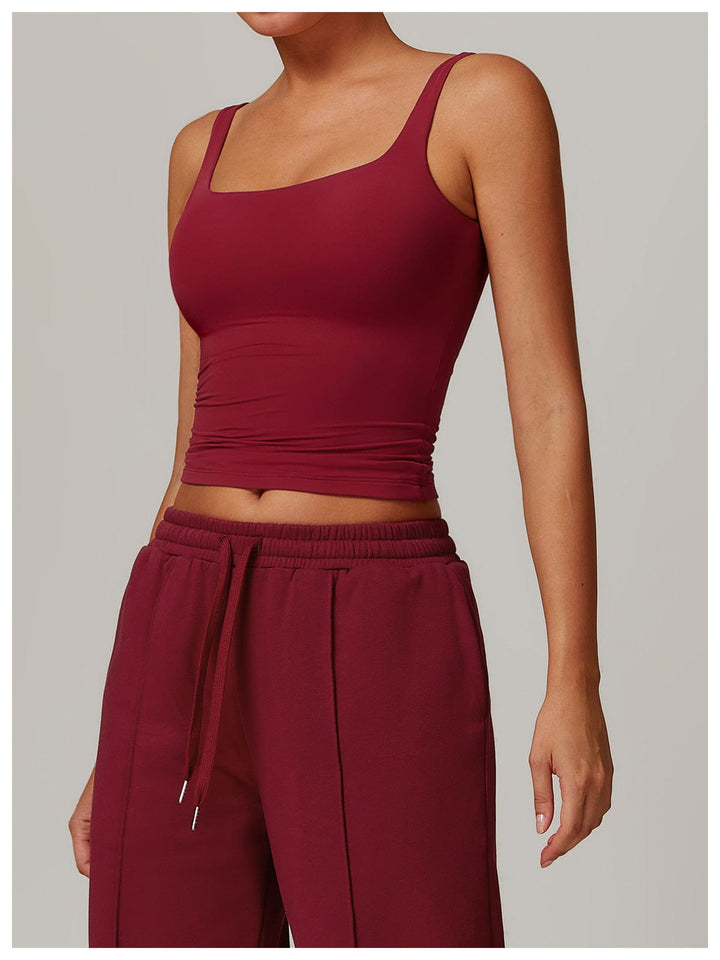 Valantomode | Lightweight Seamless Square Neck Tank Top for Women - Shaping Camisole Ideal for Layering and Daily Wear