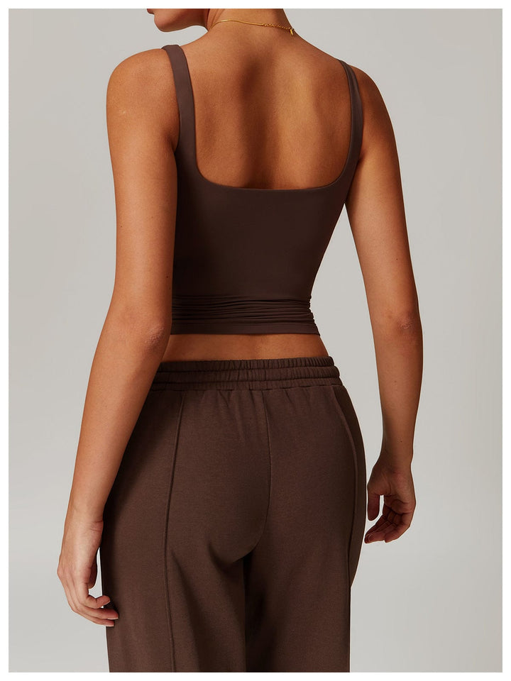 Valantomode | Lightweight Seamless Square Neck Tank Top for Women - Shaping Camisole Ideal for Layering and Daily Wear