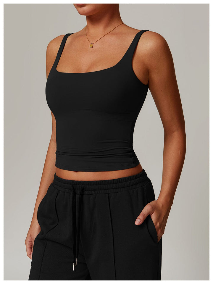 Valantomode | Lightweight Seamless Square Neck Tank Top for Women - Shaping Camisole Ideal for Layering and Daily Wear